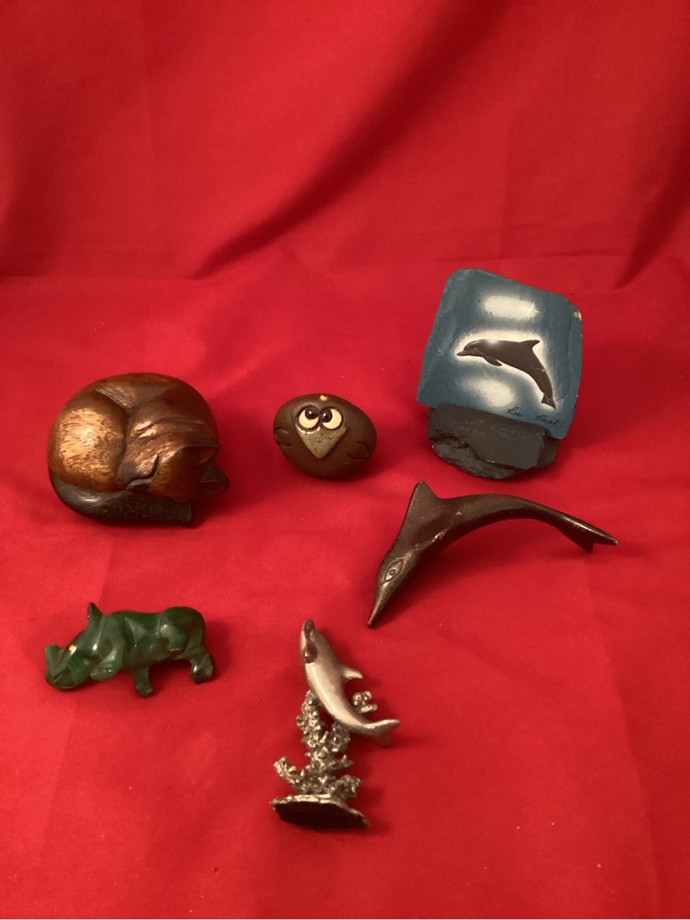 Assorted Animal Figurine Group As Is